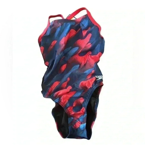 Woman’s Speedo One Piece Cross Back Swim Suite - Picture 4 of 13